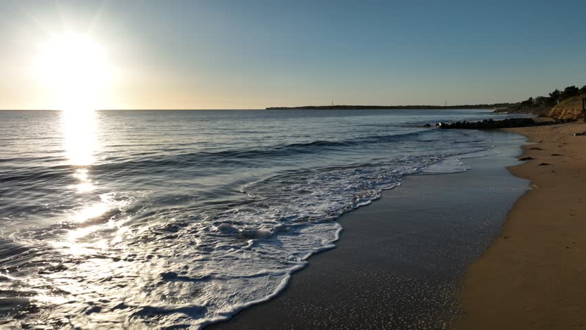 Waves on a beach on the Atlantic coast