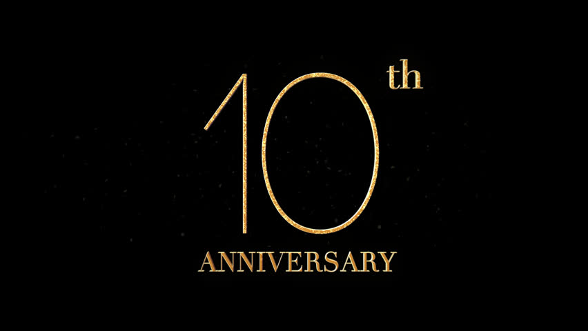 10 th Anniversary Text, Alpha Channel