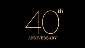 40 th Anniversary Text, Alpha Channel - Powered by Shutterstock - Get 15% off with code: PIKWIZARD15