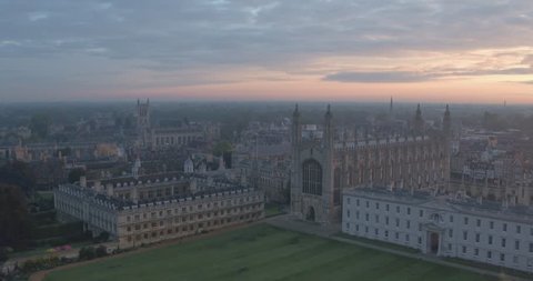 DRONE Cambridge University UK. Kings College Chapel sunrise drone video. This iconic building in the UK is a beautiful sight to see for any tourist visiting Cambridge University. 