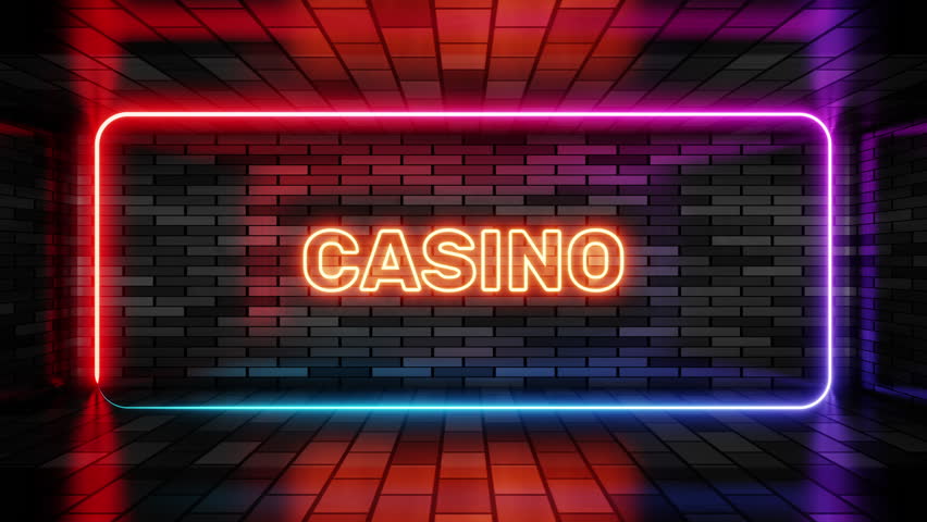 Neon sign casino in speech bubble frame on brick wall background 3d render. Light banner on the wall background. Casino loop royal and roulette. Jackpot, chips, design template, night neon signboard Royalty-Free Stock Footage #3440804993