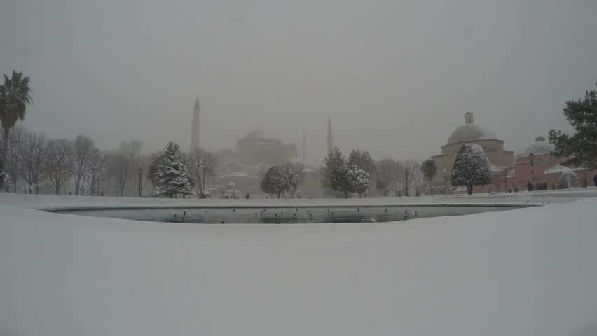 The Hagia Sophia (The Church of the Holy Wisdom or Ayasofya in Turkish) spectacular Byzantine landmark and world wonder in Istanbul, Turkey, interior view from the upper gallery