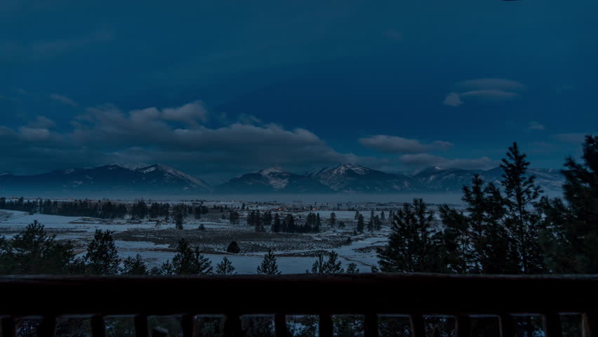 Misty Winter Morning in Montana
