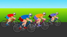 Cycle riders in a race