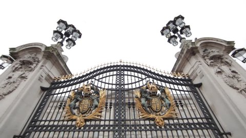 The gates at Buckingham Palace in London