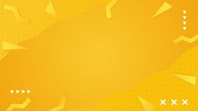 4k bright yellow orange animated fluid background. Geometric shapes arrows dots liquid morphic. Minimal funny style. Zigzag flash sunbeam pattern. Back to school blank animation. Seamless loop banner - Powered by Shutterstock - Get 15% off with code: PIKWIZARD15