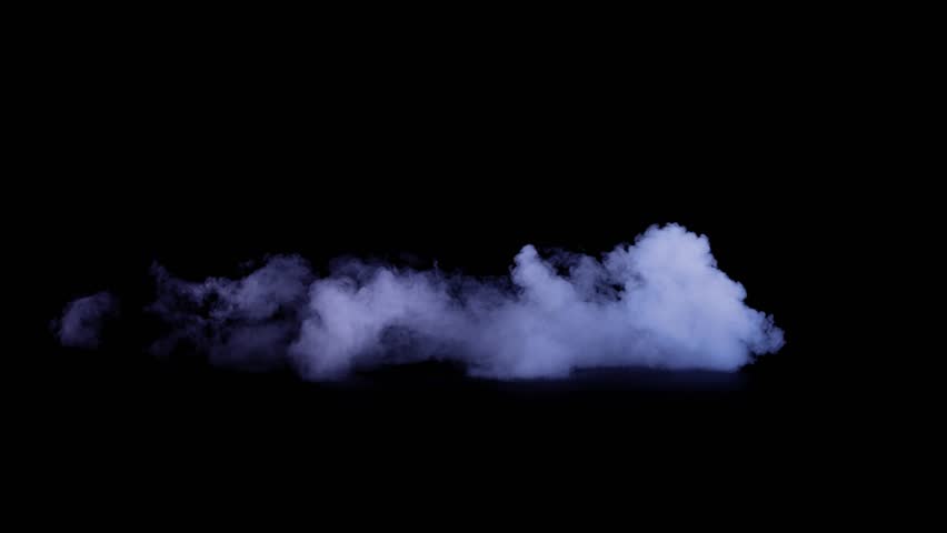 Soft  Smoke Fog in Slow Motion on Dark Backdrop. Realistic Atmospheric Gray Smoke on Black Background. White Fume Slowly Floating Rises Up. Abstract Haze Cloud. Animation Mist Effect. Smoke 3D Render