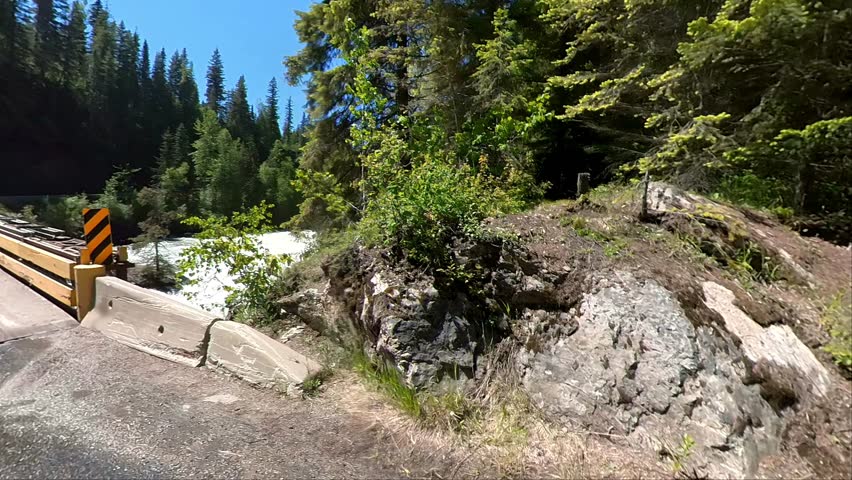 The Mushbowl, Clearwater, Wells Gray Provincial Park, Clearwater Valley Road from the Yellowhead Highway in Clearwater to the one-lane bridge spanning the Murtle River
