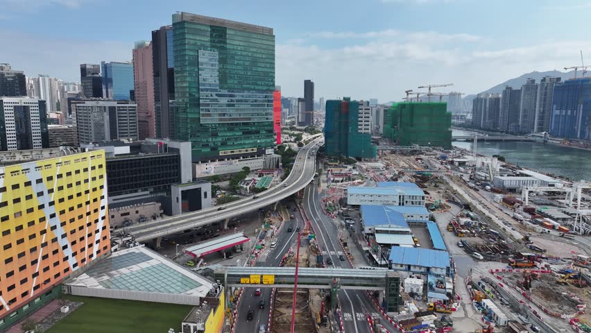 Kai Tak Sports Park Cruise Terminal Hong Kong Kowloon, a multi-purpose athletes venue stadium and public sports ground with commercial and residential construction project near Victoria harbour