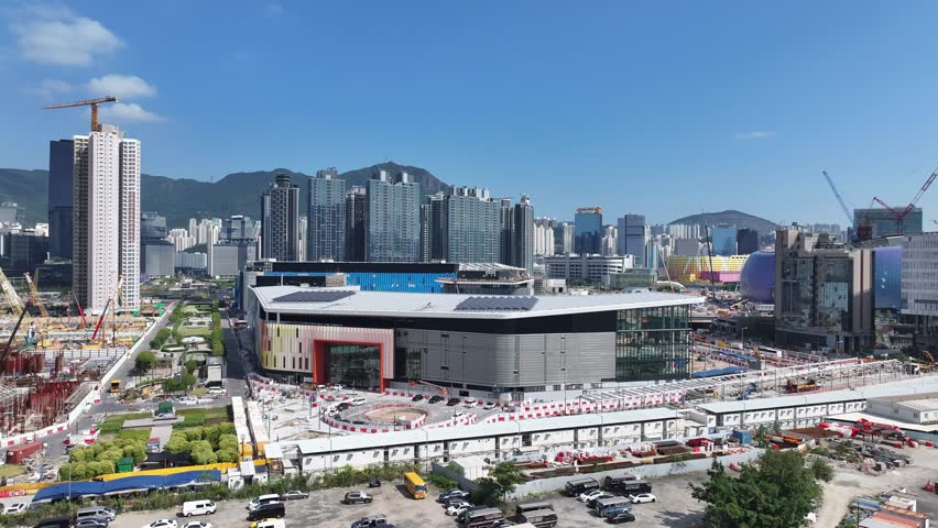 Hong Kong Kai Tak Subway Station roof land development is developed into a multi-functional CBD urban area including commercial residences, retail offices and parks and leisure facilities