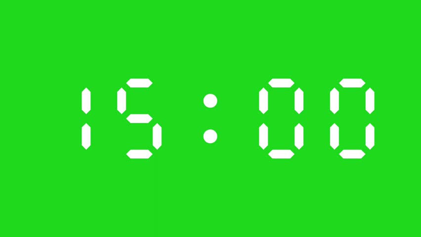 15 second countdown timer digital on green screen Royalty-Free Stock Footage #3441558793