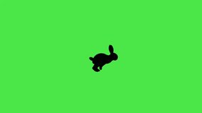 Cute bunny silhouette running alone on green background. Concept of
easter, animals, and kids content. - Powered by Shutterstock - Get 15% off with code: PIKWIZARD15