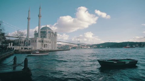 Ortakoy Mosque and Bosporus Istanbul Turkey