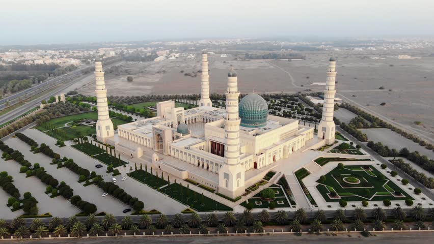 The Grand Mosque in Sohar, Sultan Qaboos Grand Mosque Royalty-Free Stock Footage #3441758343