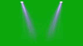 DJ stage lights Resolution effects green screen 4k, Easy editable green screen video, high quality vector 3D illustration. Top choice green screen background