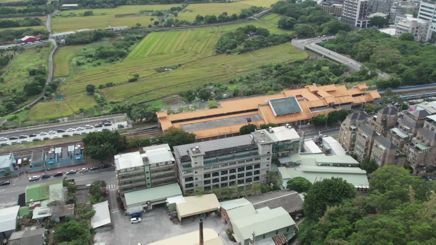 Fuxinggang Metro Sation, Taipei, Taiwan, Aerial Establishing Shot