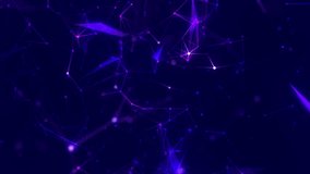Color animated polygonal space. Futuristic background with dots and lines. Structure of connection points and lines. Digital background. Plexus effect. 3d. 4K animation. - Powered by Shutterstock - Get 15% off with code: PIKWIZARD15