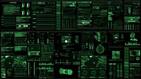 Sophisticated interface with DNA sequencing data, global tracking, system diagnostics, and a human head hologram, all in a striking black-and-white scheme. - Powered by Shutterstock - Get 15% off with code: PIKWIZARD15