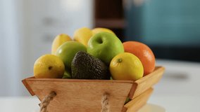Many fruits spinning on the kitchen. Fruit still life - Powered by Shutterstock - Get 15% off with code: PIKWIZARD15