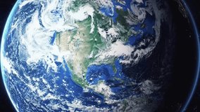 Earth zoom in from space and focus on Datteln, Germany. 3D Animation. Video footage. Background for travel intro.