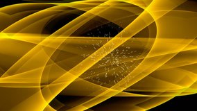Yellow power, mystic abstract animation for spiritual healing and energy obtaining
