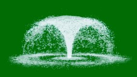 water fountain green screen background, 3D Animation, Ultra High Definition, 4k video.mp