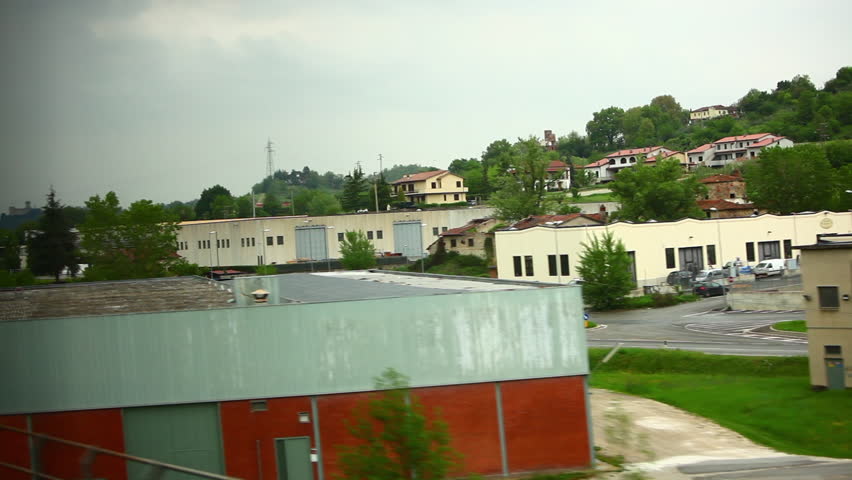 Italian town with homes and businesses