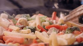 Close up: Chicken and vegetables steaming, cooked in hot saucepan - Powered by Shutterstock - Get 15% off with code: PIKWIZARD15