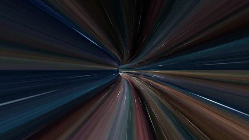 Abstract hyperspace background. Speed of light, neon glowing rays and stars in motion. Moving through stars. 4k Seamless loop Royalty-Free Stock Footage #3443144965