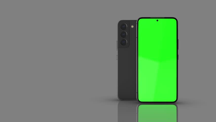 Smartphone Mockup Series With Green Screen Isolated On The Green Screen Background.