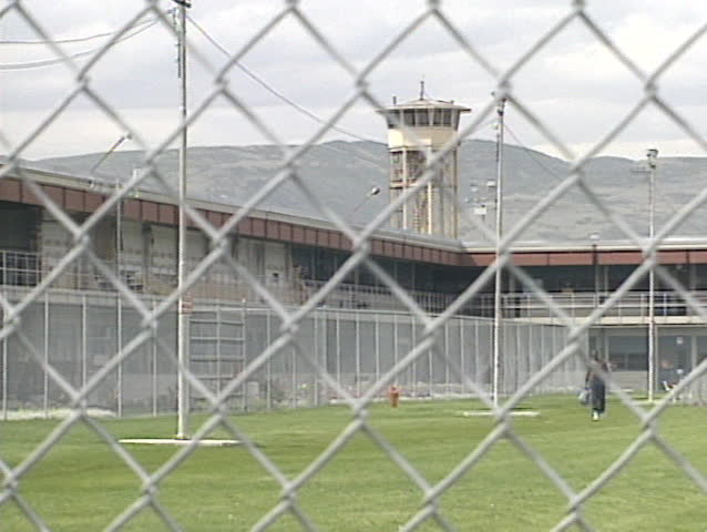 A prison yard. 