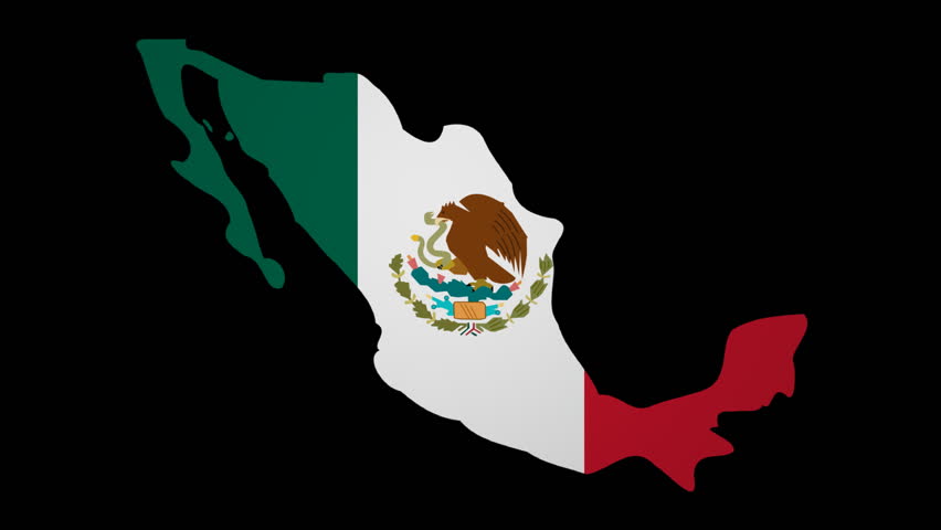 Flag Map Of Mexico Fluttering Mexico Map Flag Animation Stock Footage Video (100%  Royalty-Free) 3443390 | Shutterstock