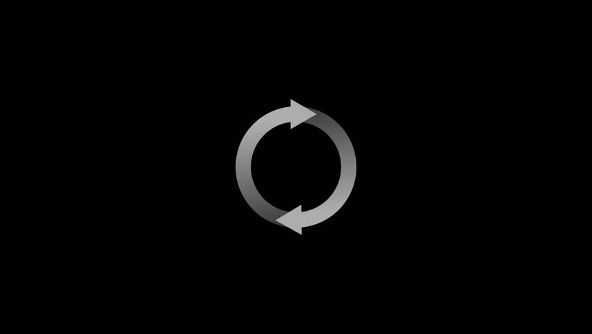 Reload icon animation . Rotating circular with arrows, Colorful Rotating Recycle or Cycle Symbol with one arrow Animation. Royalty-Free Stock Footage #3443639387