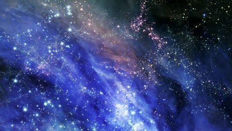 Space 2116: Flying through star fields and galaxies in deep space (Loop).