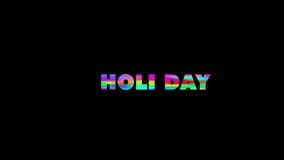 Happy Holi Day, Holi hi with color full effect video background 