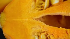 Rotating Pumpkin (close-up; seamless loopable, 4K)
