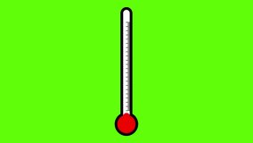 animated thermometer temperature Celsius Fahrenheit Reaumur green screen looping pop out alpha
