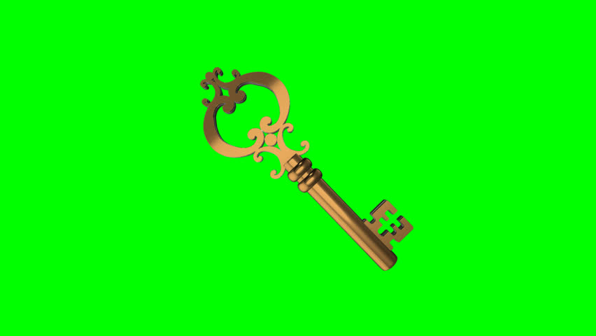 3D gold key. gold key real estate property signs on a green screen chroma key. 360-degree rotation. Loop video. 4K, for rent, sale, lease, buy, sold. Royalty-Free Stock Footage #3443931893
