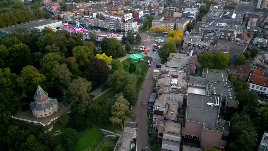 Kermis Time in the Heart of Nijmegen, Vibrant City Scenes in 4K Video.
