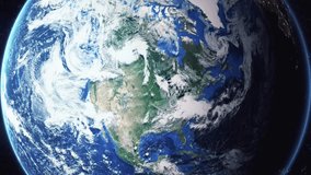 Earth zoom in from space and focus on Weißenfels, Germany. 3D Animation. Video footage. Background for travel intro.