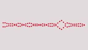 A Red line on white audio visualization effect. Waveform Audio. Black sound waves animation,
Sound waveform animation on white background. voice sound waves, music line graph,sound waveforms
