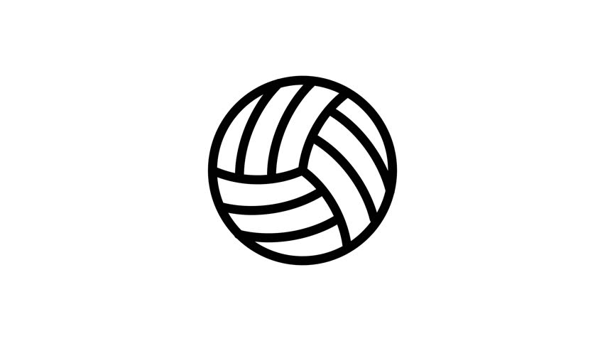 Volleyball animation icon with alpha channel