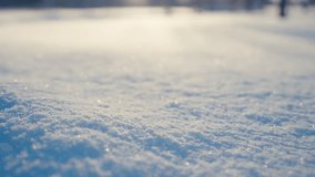 Snow weather climate at sunny winter. Powder snow glistens in the sunny day on the field close up, snowbound plain at winter arctic weather. Winter season weather mountain, snowboard skiing concept. - Powered by Shutterstock - Get 15% off with code: PIKWIZARD15