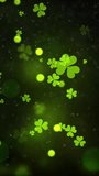 Mobile Vertical Resolution 1080x1920 Pixels, St Patrick's Day Background Animation with Seamless Loop
