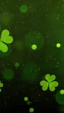 Mobile Vertical Resolution 1080x1920 Pixels, St Patrick's Day Background Animation with Seamless Loop

