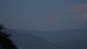 Himalayan mountain peaks view (pan right) 4K Video