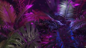 Neon plant abstract background. Seamless loop. - Powered by Shutterstock - Get 15% off with code: PIKWIZARD15
