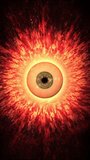 3D Eye Animation. Background for Halloween, Esoteric Videos, Metaphysical and Spiritual Videos. Looped. Vertical.