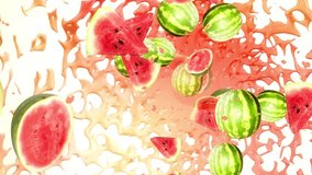 Watermelon Fruits Background for Multipurpose Video