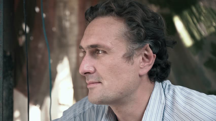 Man with a bitten ear